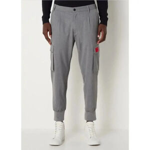 Hugo Boss Current Glavin Light Gray Tapered Fit Joggers Cargo Pants 30